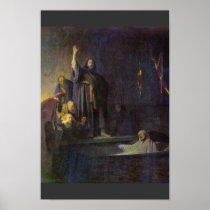 The Raising Of Lazarus. By Rembrandt Van Rijn Print