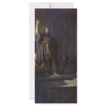The Raising Of Lazarus. By Rembrandt Van Rijn Rack Card