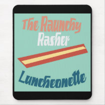 The Raunchy Rasher Luncheonette Mouse Mat