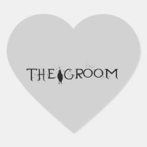 The Raven Groom Heart Sticker