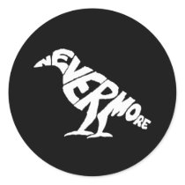 The Raven Round Stickers