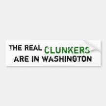The Real, CLUNKERS, are in Washington Bumper Stickers