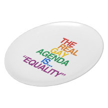 THE REAL GAY AGENDA DINNER PLATES