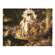 The Reconciliation Of Oberon And Titania,1847 Postcard