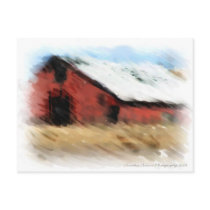 "The Red Barn" Postcard