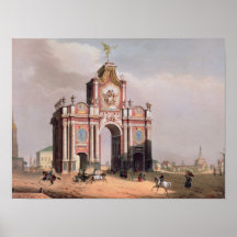 The Red Gate in Moscow Print