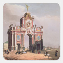 The Red Gate in Moscow Square Stickers