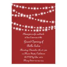 The Red Grand Opening Twinkle Lights Custom Announcement
