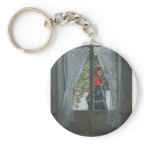 The Red Kerchief, Portrait of Mrs. Monet (1873) Key Chain