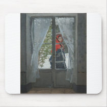 The Red Kerchief, Portrait of Mrs. Monet (1873) Mousepads