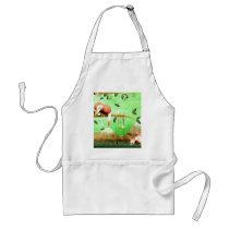 The red panda came prepared ... aprons