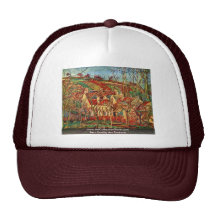 The Red Roofs,  By Pissarro Camille Hat
