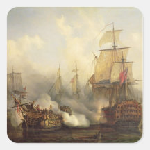 The Redoutable at Trafalgar, 21st October 1805 Square Stickers