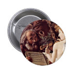 The Rest On The Flight Into Egypt  By Michelangelo Pinback Buttons