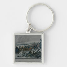 The retreat of the French army from Moscow Keychain