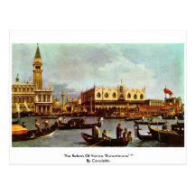 The Return Of Venice "Bucentaurus" "" By Canaletto Post Card