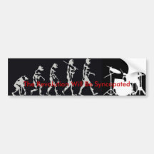 The Revolution Will Be Syncopated Bumper Sticker