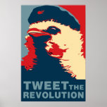 The Revolution will be Tweeted Obama Type Poster posters