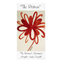 "The Ribbon" Abstract Acrylic Linda Powell Photo Card Template
