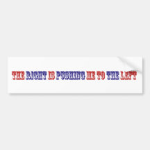 The Right is Pushing me to the Left Bumper Sticker