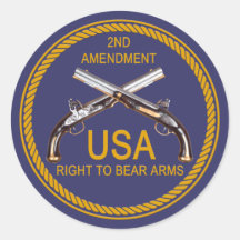 The Right To Bear Arms 3 Round Stickers