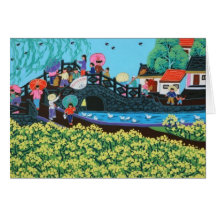 The River in Summer Greeting Card