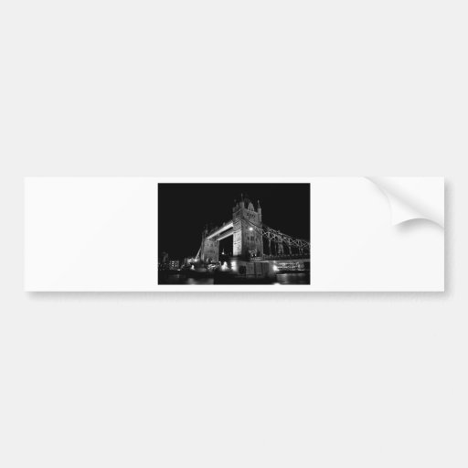 The River thames and Tower Bridge at Night Bumper Sticker