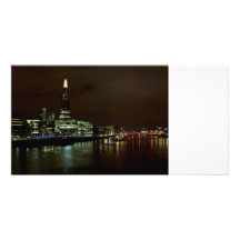 The River Thames at Night Customised Photo Card