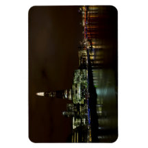 The River Thames at Night Rectangular Magnets