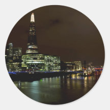 The River Thames at Night Stickers