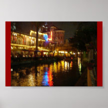 The Riverwalk at Night Print