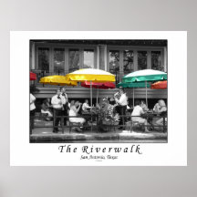 The Riverwalk (White background) Posters