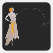 The Roaring 20's Square Sticker