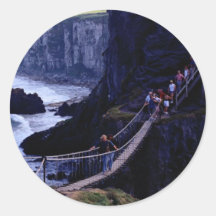 The rope bridge, Carrick-A-Rede, Ireland Europe Sticker