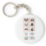 The Rorschach Test Ink Blots All 10 Plates 1-10 keychains