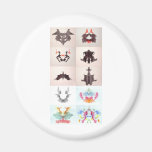 The Rorschach Test Ink Blots All 10 Plates 1-10 Fridge Magnets
