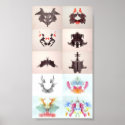 The Rorschach Test Ink Blots All 10 Plates 1-10 posters