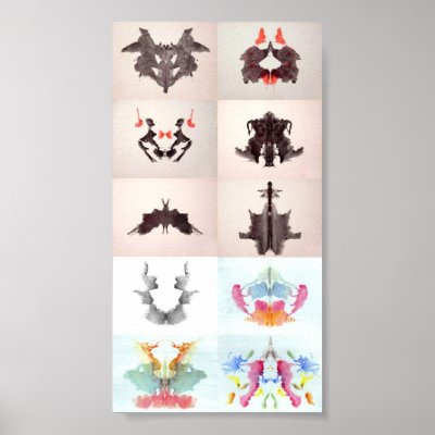 The Rorschach Test Ink Blots All 10 Plates 1-10 Posters by inquester