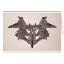 The Rorschach Test Ink Blots Plate 1 Bat, Moth Card