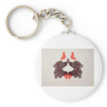 The Rorschach Test Ink Blots Plate 2 Two Humans keychains