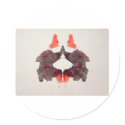 The Rorschach Test Ink Blots Plate 2 Two Humans stickers
