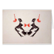 The Rorschach Test Ink Blots Plate 3 Two Humans Greeting Card
