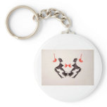 The Rorschach Test Ink Blots Plate 3 Two Humans keychains