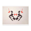 The Rorschach Test Ink Blots Plate 3 Two Humans postcards