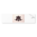 The Rorschach Test Ink Blots Plate 4 Animal Skin bumper stickers