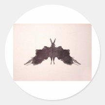 The Rorschach Test Ink Blots Plate 5 Bat Moth Round Sticker