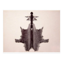 The Rorschach Test Ink Blots Plate 6 Hide Skin Rug Postcards