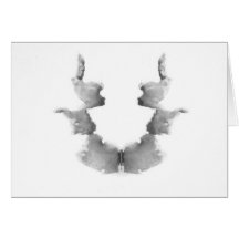 The Rorschach Test Ink Blots Plate 7 Heads Faces Greeting Cards