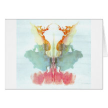 The Rorschach Test Ink Blots Plate 9 Human Greeting Card