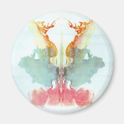 The Rorschach Test Ink Blots Plate 9 Human Refrigerator Magnet